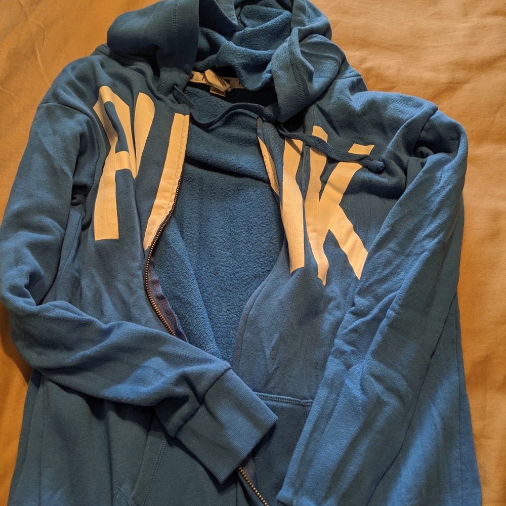 PINK Hooded Zip-Up Sweater